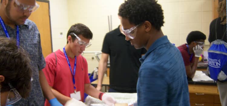 Multi-Ethnic Men in Engineering Camp